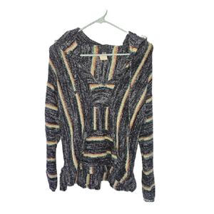 Billabong Multicolor Striped Baja Hoodie Juniors Size S